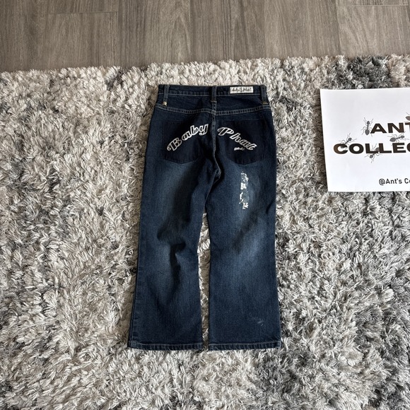 Baby Phat Other - Vintage YOUTH Girls Size 12 Baby Phat Y2K Embroidered Blue Denim Jeans 90's HTF